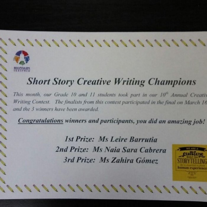 Short Story Creative Writing Champions